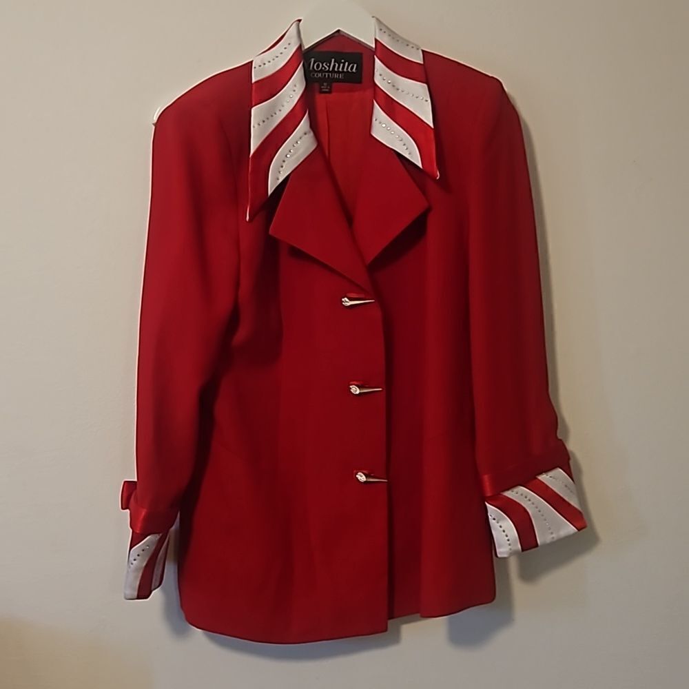 Moshita Couture blazer red 12